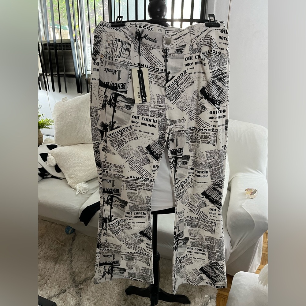 NWT River Island newspaper flare jeans